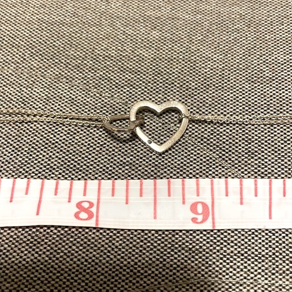 925 Sterling Silver Two-Hearts Double Chain Necklace | NWOT - Picture 7 of 8
